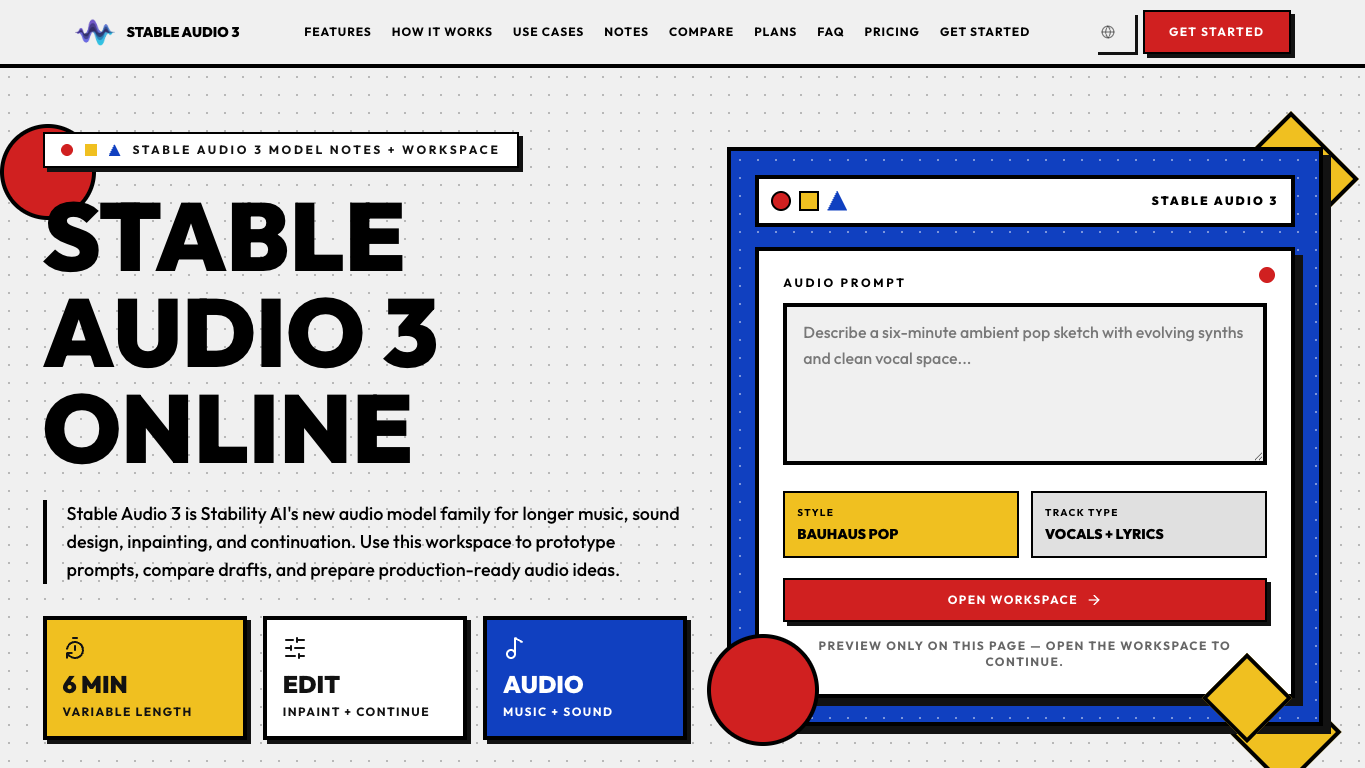 Stable Audio 3 screenshot